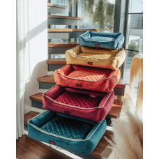 Лежак для собак и котов Happy Peppy (Хэппи Пеппи) Grand 40 х 50 см, Бордовый