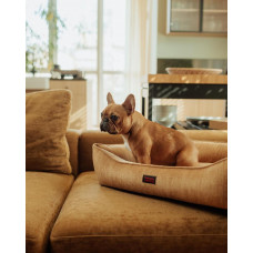 Лежак для собак и котов Happy Peppy (Хэппи Пеппи) MUR MUR GlaMURR 60х90 см, Бежевый