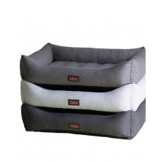 Лежак для собак и котов Happy Peppy (Хэппи Пеппи) Sofa Рогожка 40х50 см, Светло-серый