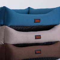 Лежак для собак и котов Happy Peppy (Хэппи Пеппи) Sofa Рогожка 80х120 см, Бежевый