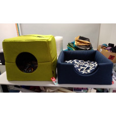 Домик трансформер для собак и котов Happy Peppy (Хэппи Пеппи) Smart Home 60 х 60 х 60 см, Зеленый