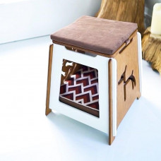 Деревянный домик для собак и котов Happy Peppy (Хэппи Пеппи) ЭКО - домик