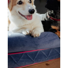 Лежак для собак и котов Happy Peppy (Хэппи Пеппи) Relax Memory 60 х 90 см, Синий