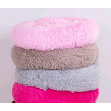 Круглый плюшевый лежак для котов и собак Happy Peppy Fluffy (Хэппи Пеппи)