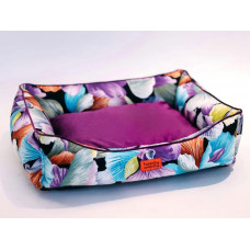 Лежак для собак и котов Happy Peppy (Хэппи Пеппи) Flowerbed 45х60 см, Фиолетовый