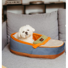 Лежак для собак и котов Happy Peppy (Хэппи Пеппи) Slipper Синий