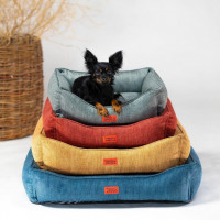 Лежак для собак и котов Happy Peppy (Хэппи Пеппи) MUR MUR GlaMURR 50х70 см, Красный