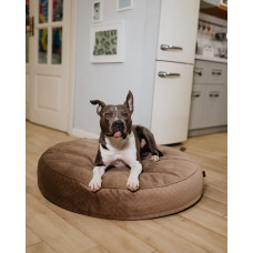 Круглый лежак для котов и собак Happy Peppy (Хэппи Пеппи) Макаронс 70 х 70 см.