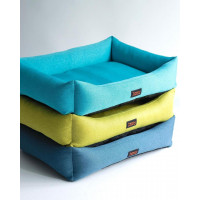 Лежак для собак и котов Happy Peppy (Хэппи Пеппи) Sofa Рогожка 60х90 см, Синий
