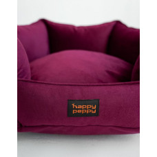 Лежак для собак и котов Happy Peppy (Хэппи Пеппи) Voyage 50 х 50 см., Бордовый