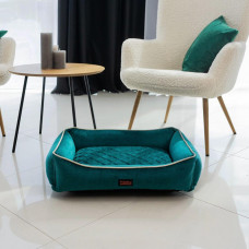 Лежак для собак и котов Happy Peppy (Хэппи Пеппи) Grand 40 х 50 см, Бирюзовый
