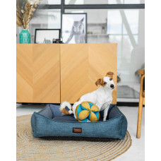 Лежак для собак и котов Happy Peppy (Хэппи Пеппи) Doublet 40х50 см, Синий