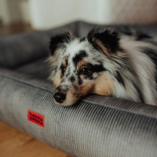 Лежак для собак и котов Happy Peppy (Хэппи Пеппи) MUR MUR GlaMURR 60х90 см, Серый