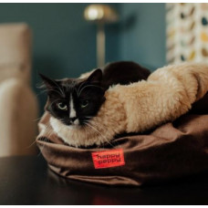 Лежак для собак и котов Happy Peppy (Хэппи Пеппи) Lotos Коричневый