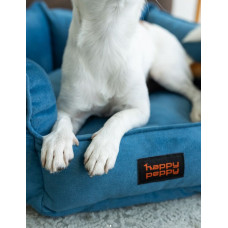 Лежак для собак и котов Happy Peppy (Хэппи Пеппи) Voyage 60 х 60 см., Синий