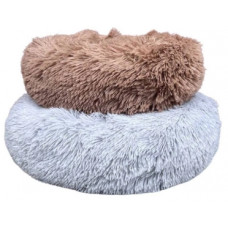 Круглый плюшевый лежак для котов и собак Happy Peppy Fluffy (Хэппи Пеппи)