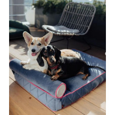 Лежак для собак и котов Happy Peppy (Хэппи Пеппи) Relax Memory 60 х 90 см, Синий