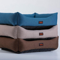 Лежак для собак и котов Happy Peppy (Хэппи Пеппи) Sofa Рогожка 80х120 см, Бежевый