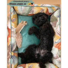 Лежак для собак и котов Happy Peppy (Хэппи Пеппи) Flowerbed 50х70 см, Желтый