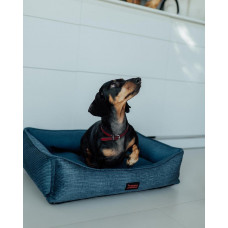 Лежак для собак и котов Happy Peppy (Хэппи Пеппи) Doublet 50х70 см, Синий