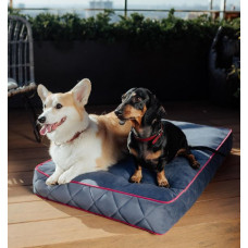 Лежак для собак и котов Happy Peppy (Хэппи Пеппи) Relax Memory 60 х 90 см, Синий