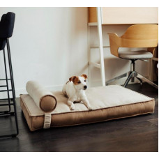 Лежак для собак и котов Happy Peppy (Хэппи Пеппи) Relax Memory 50 х 70 см, Бежевый