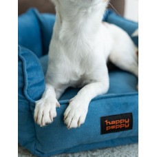Лежак для собак и котов Happy Peppy (Хэппи Пеппи) Voyage 50 х 50 см., Синий