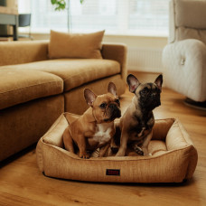 Лежак для собак и котов Happy Peppy (Хэппи Пеппи) MUR MUR GlaMURR 60х90 см, Бежевый