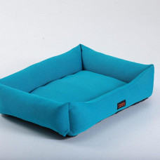 Лежак для собак и котов Happy Peppy (Хэппи Пеппи) Sofa Рогожка 60х90 см, Голубой