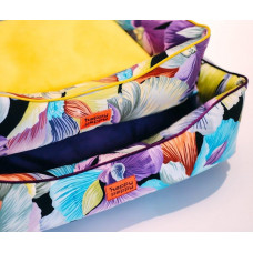 Лежак для собак и котов Happy Peppy (Хэппи Пеппи) Flowerbed 50х70 см, Желтый