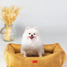 Лежак для собак и котов Happy Peppy (Хэппи Пеппи) MUR MUR GlaMURR 60х90 см, Бежевый