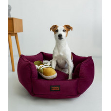 Лежак для собак и котов Happy Peppy (Хэппи Пеппи) Voyage 50 х 50 см., Бордовый