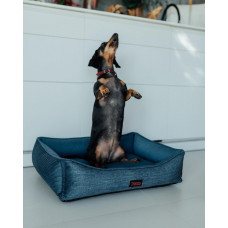 Лежак для собак и котов Happy Peppy (Хэппи Пеппи) Doublet 50х70 см, Синий