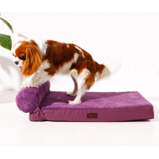 Лежак для собак и котов Happy Peppy (Хэппи Пеппи) Relax Memory 60 х 90 см, Фиолетовый