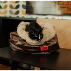 Лежак для собак и котов Happy Peppy (Хэппи Пеппи) Lotos Коричневый