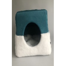 Домик трансформер для собак и котов Happy Peppy (Хэппи Пеппи) Smart Home 40 х 40 х 40 см, Сине-желтый