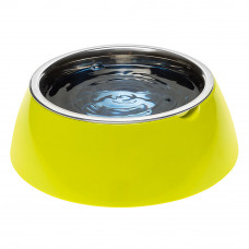 Металлическая миска для собак и кошек с подставкой Ferplast Jolie (Ферпласт Джоли) 23.3 x h 7.5 см - 1.2 L - LARGE, Салатовый