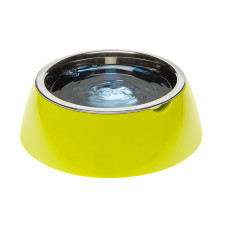 Металлическая миска для собак и кошек с подставкой Ferplast Jolie (Ферпласт Джоли) 20 х h 6.7 см - 0.85 L - MEDIUM, Салатовый