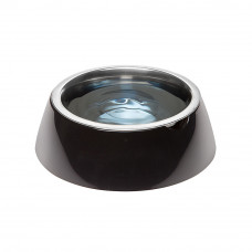 Металлическая миска для собак и кошек с подставкой Ferplast Jolie (Ферпласт Джоли) 17.1 х h 5.5 см - 0.5 L - SMALL, Черный