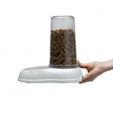 Диспенсер для воды и корма для собак и кошек Ferplast Azimut (Ферпласт Азимут) 12.5 х 19 х h 19.5 см - 0.6 L - 600, Белый