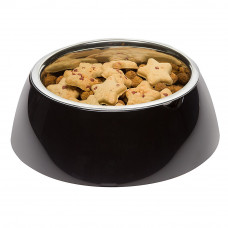 Металлическая миска для собак и кошек с подставкой Ferplast Jolie (Ферпласт Джоли) 23.3 x h 7.5 см - 1.2 L - LARGE, Черный