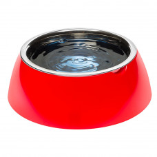 Металлическая миска для собак и кошек с подставкой Ferplast Jolie (Ферпласт Джоли) 23.3 x h 7.5 см - 1.2 L - LARGE, Красный