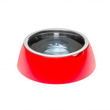 Металлическая миска для собак и кошек с подставкой Ferplast Jolie (Ферпласт Джоли) 17.1 х h 5.5 см - 0.5 L - SMALL, Красный