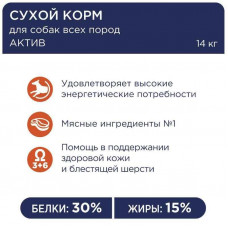 Club 4 Paws (Клуб 4 Лапы) Premium Active Adult All Breeds Chicken сухой корм с курицей для активных собак