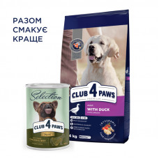 Club 4 Paws (Клуб 4 Лапы) Premium Adult Large Breed Duck сухой корм с уткой для взрослых собак больших пород