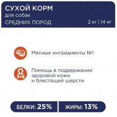 Club 4 Paws (Клуб 4 Лапы) Premium Adult Medium Breed Chicken сухой корм с курицей для собак средних пород