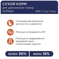 Club 4 Paws (Клуб 4 Лапы) Premium Puppy All Breeds Chicken сухой корм с курицей для щенков всех пород