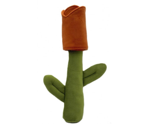 Игрушка для собак цветок тюльпан Happy Peppy (Хэппи Пеппи) с отверстиями для корма Оранжевый