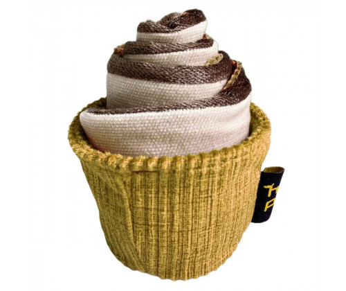 Игрушка для собак кекс Happy Peppy (Хэппи Пеппи) с отверстиями для корма Желтый