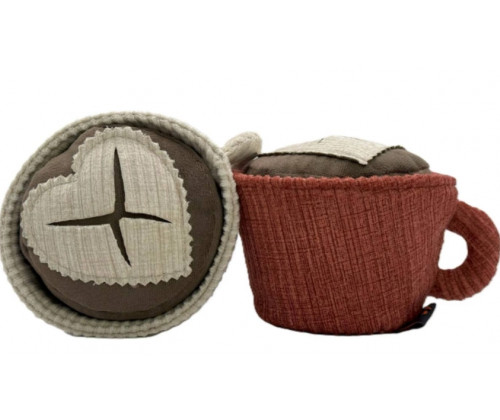 Игрушка для собак чашка кофе Happy Peppy (Хэппи Пеппи) с отверстиями для корма Коричневый Игрушка для собак чашка кофе Happy Peppy (Хэппи Пеппи) с отверстиями для корма Коричневый